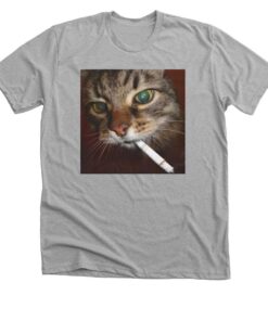 Cat Smoking Cigarette T Shirt